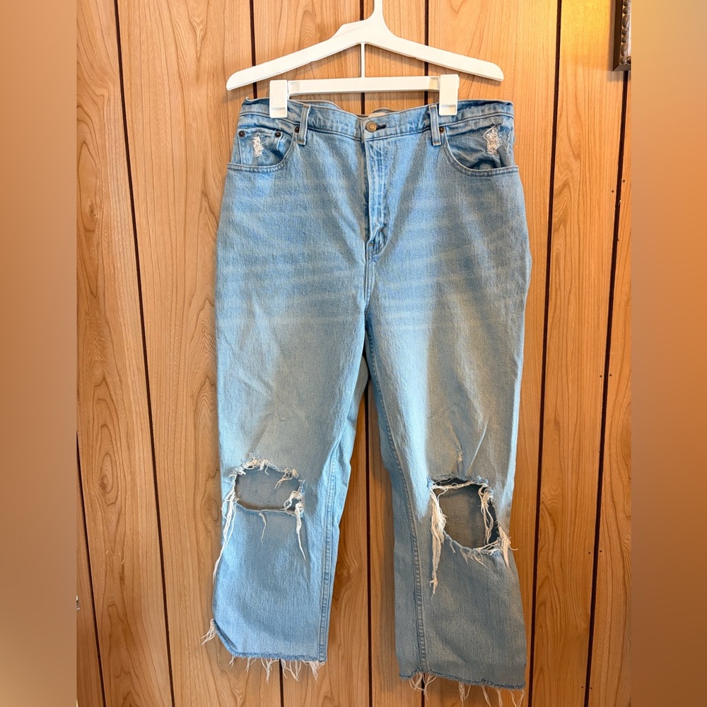 Abercrombie & Fitch 90s straight ultra high rise curve love jeans - Picture 2 of 6